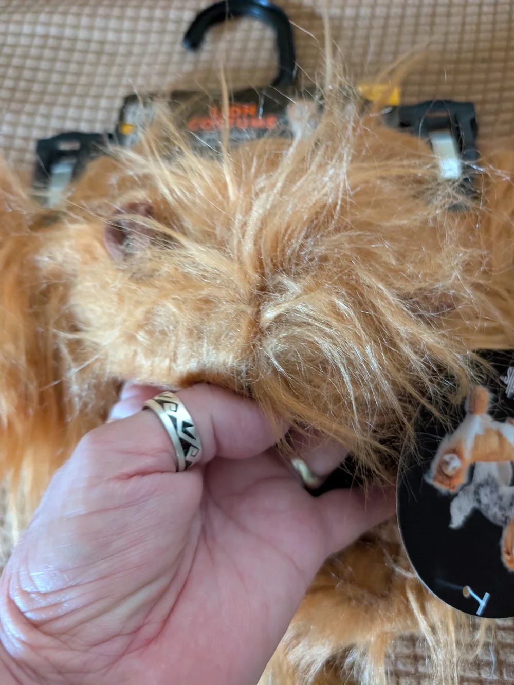 NWT Thrills & Chills Lion Dog Costume - Faux Fur Pet Outfit (S/M)